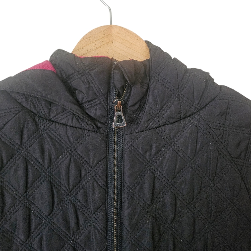 Kangol Girls Quilted Hooded Jacket, Black Size 12 - Picture 3 of 9